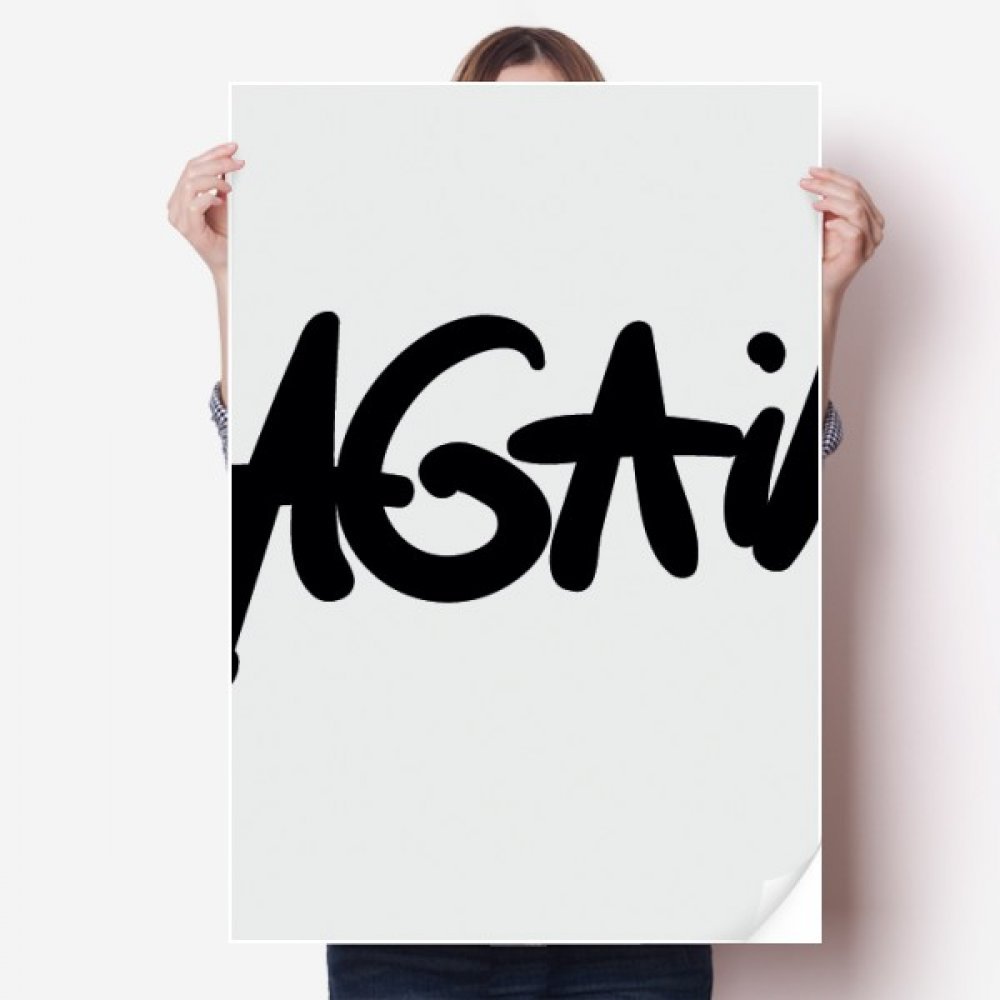 Sticker citation style manuscrit pour masquer mur vide