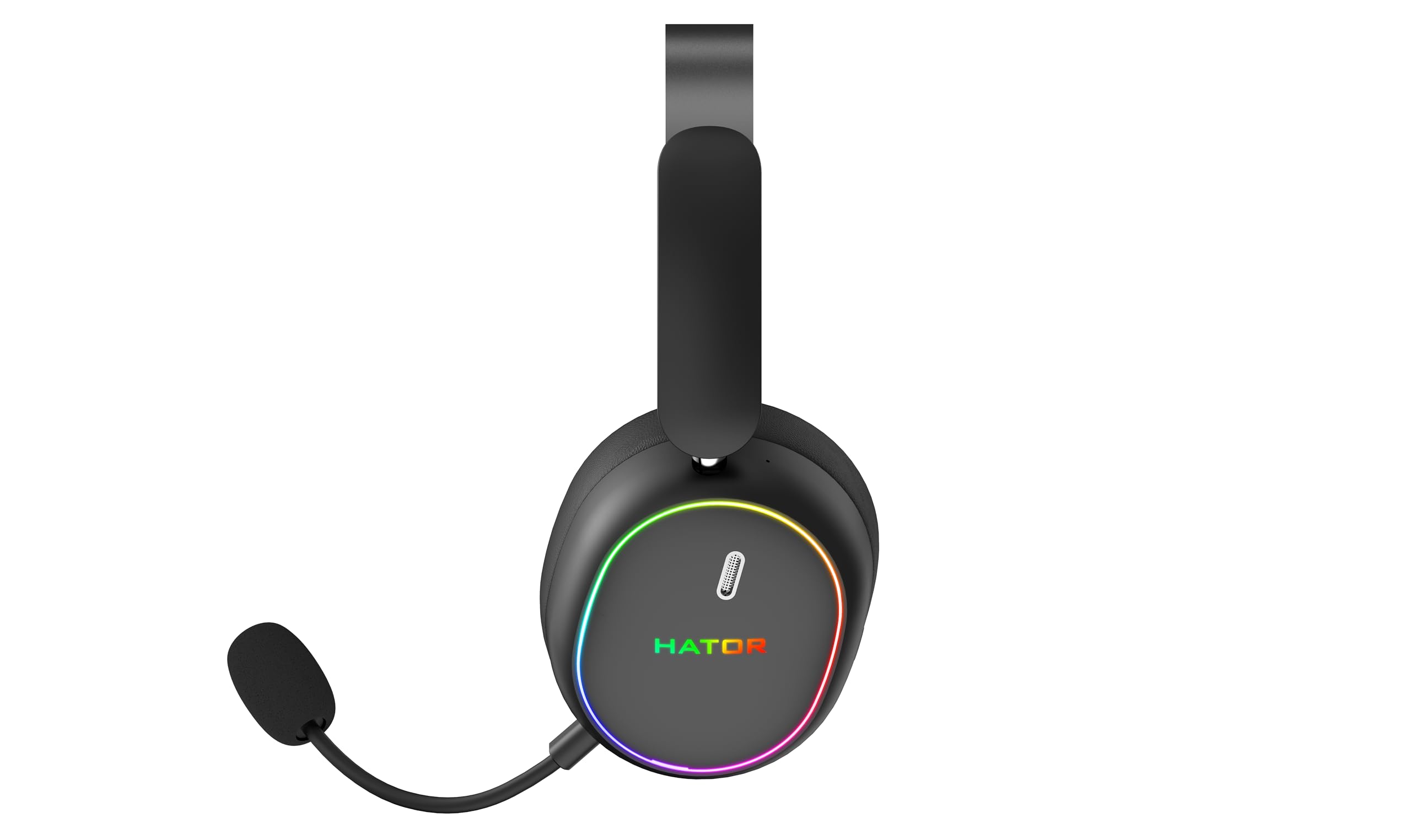 HATOR Phoenix 2 Wireless Gaming-Headset – 40mm Hi-Res Treiber, Hybrid ANC, Spatial Audio, Head Tracking, 2.4GHz & BT5.4, bis zu 45h Akku, inkl. Case – für PC, Konsole & Mobile, Schwarz