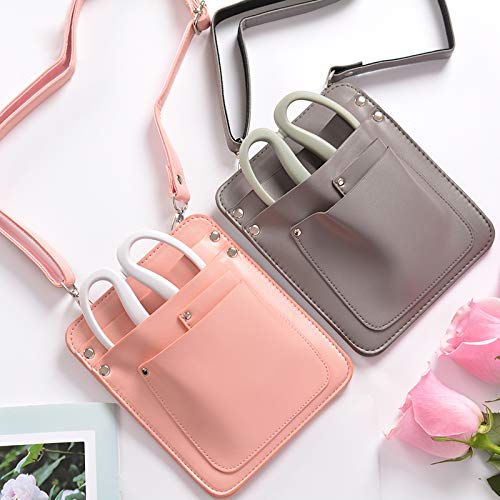 image for TINTON LIFE PU Leather Scissors Holder Bag with Adjustable Shoulder St