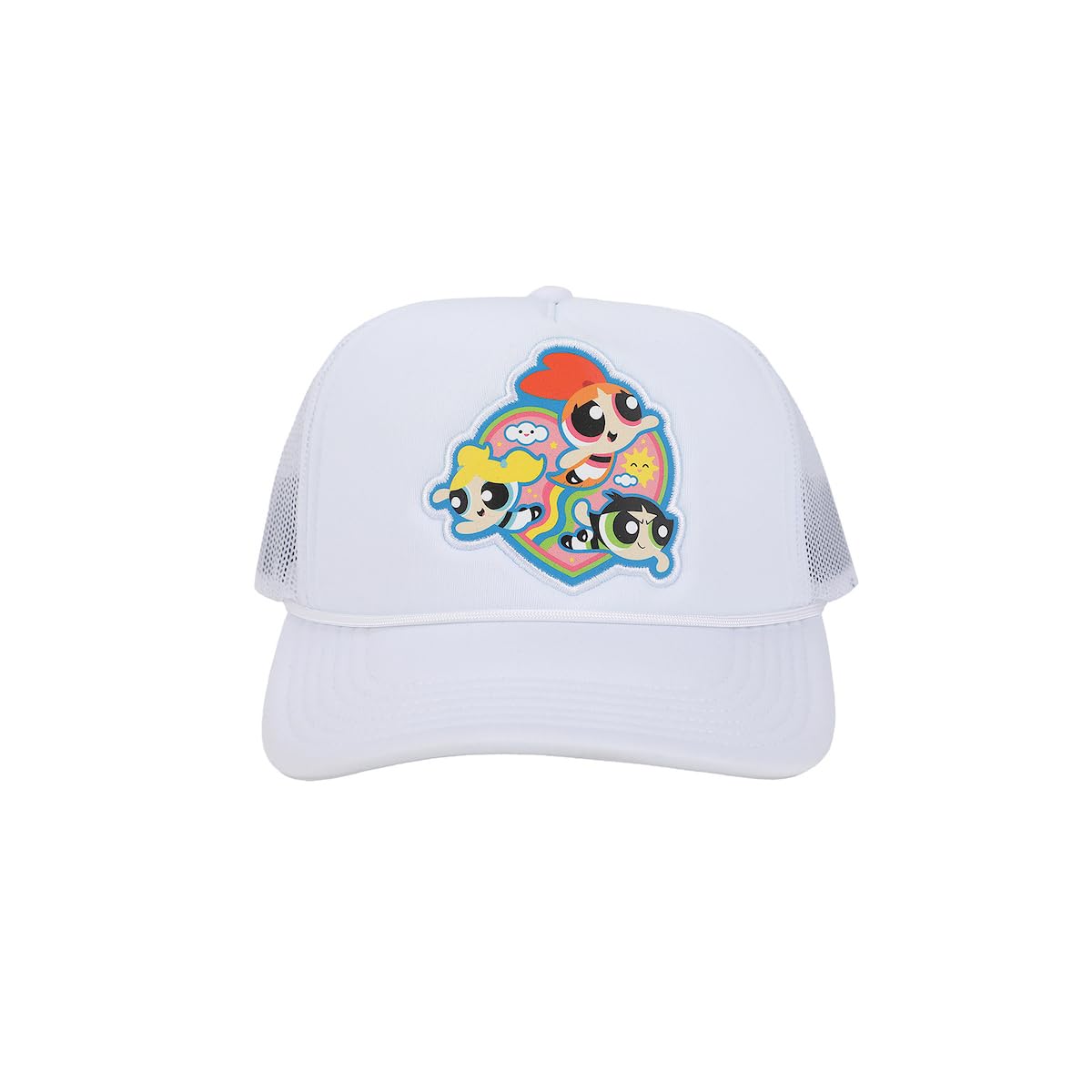 Casquette de camionneur Powerpuff fille en maille anti-transpiration blanche réglable - 7