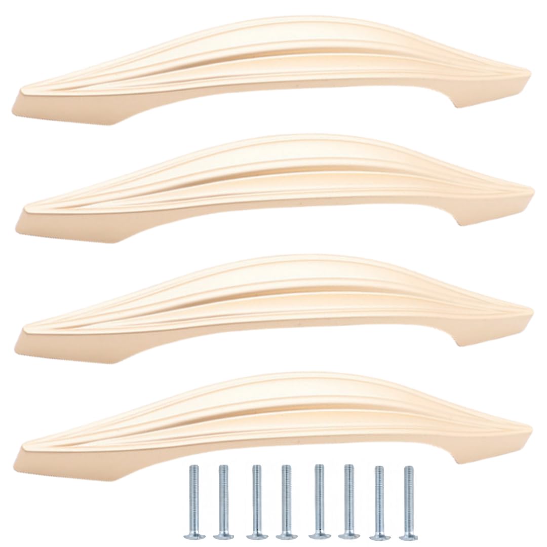 NLQCSXWEP Zinc Alloy Cabinet Bow Handle, Zinc Alloy Cabinet and Drawer Handles Multicolor Multiple Sizes 4/6 pcs(128mm-gold)