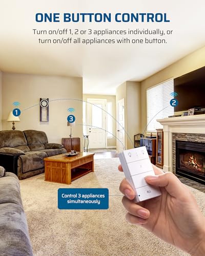 DEWENWILS Wireless Remote Control Sockets, 13A 3120W Switches with Magnetic Control, 30M/100ft Long Range - Image 3