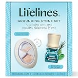 Lifelines Scent-Infused Grounding Stone & Oil Blend - Portable Fidgets for Tweens, Teens & Adults with Essential Oil Blend & Diffusion Stones for Sensory Immersion - Calming Waterless Passive Diffuser