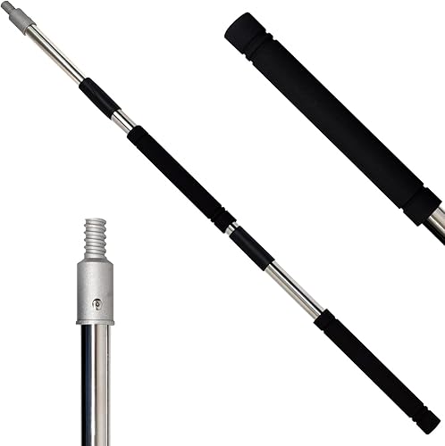 Barra de extensión de 3 pies a 4 pies, varilla telescópica multiusos, poste para exteriores, rodillo de pintura en aerosol, poste de extensión de