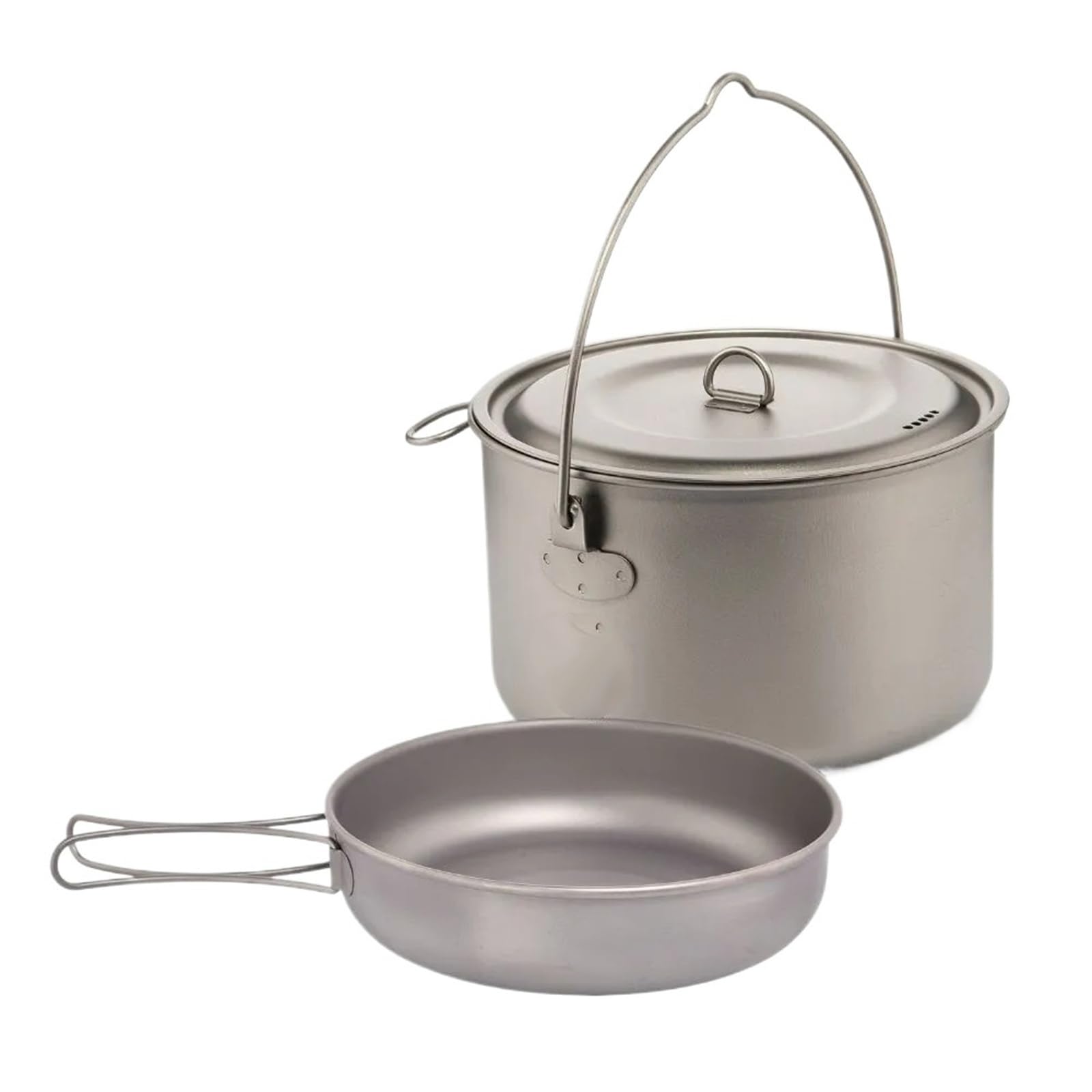 Compatibile con set di pentole da campeggio in titanio, kit di pentole e padelle da esterno for escursionismo, trekking e picnic(15CM frying pan)