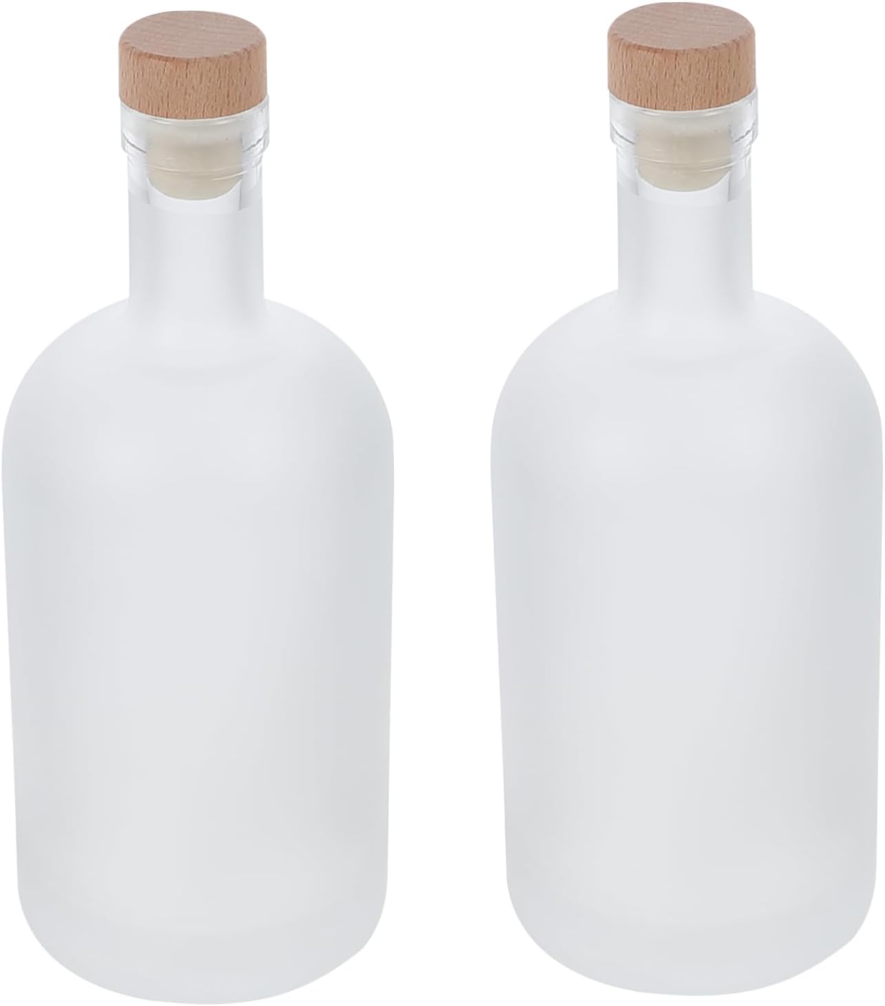 2Pcs Sealed Frosted Wine Bottles for Homemade Fruit Wine DIY Wine Storage Containers with Cork for Parties Picnics and Gatherings