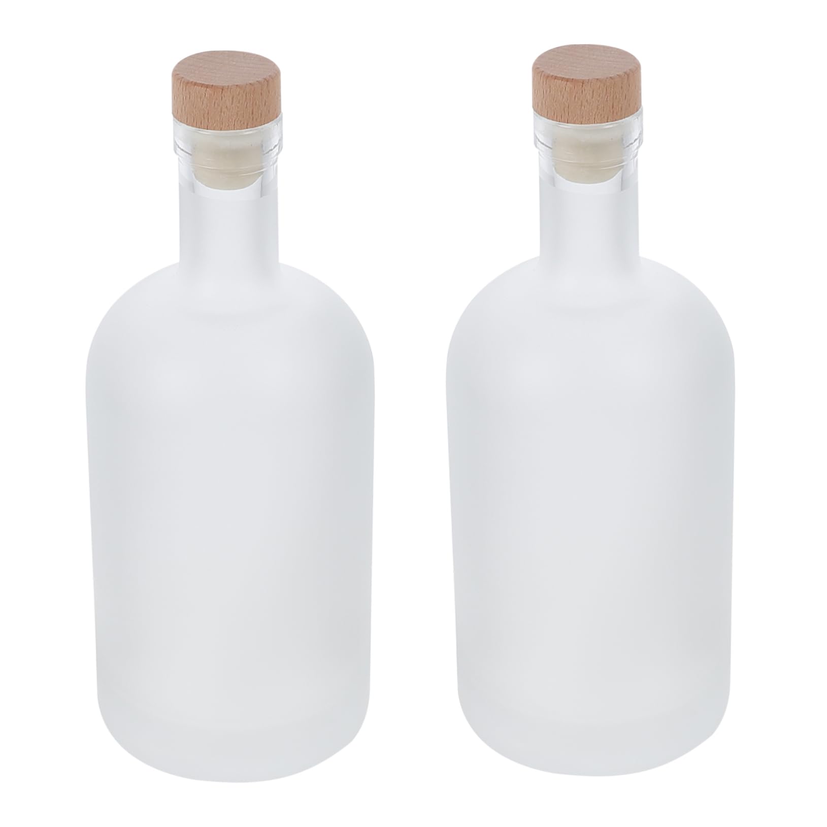 COLLBATH 2Pcs Sealed Frosted Wine Bottles for Homemade Fruit Wine DIY Wine Storage Containers with Cork for Parties Picnics and Gatherings