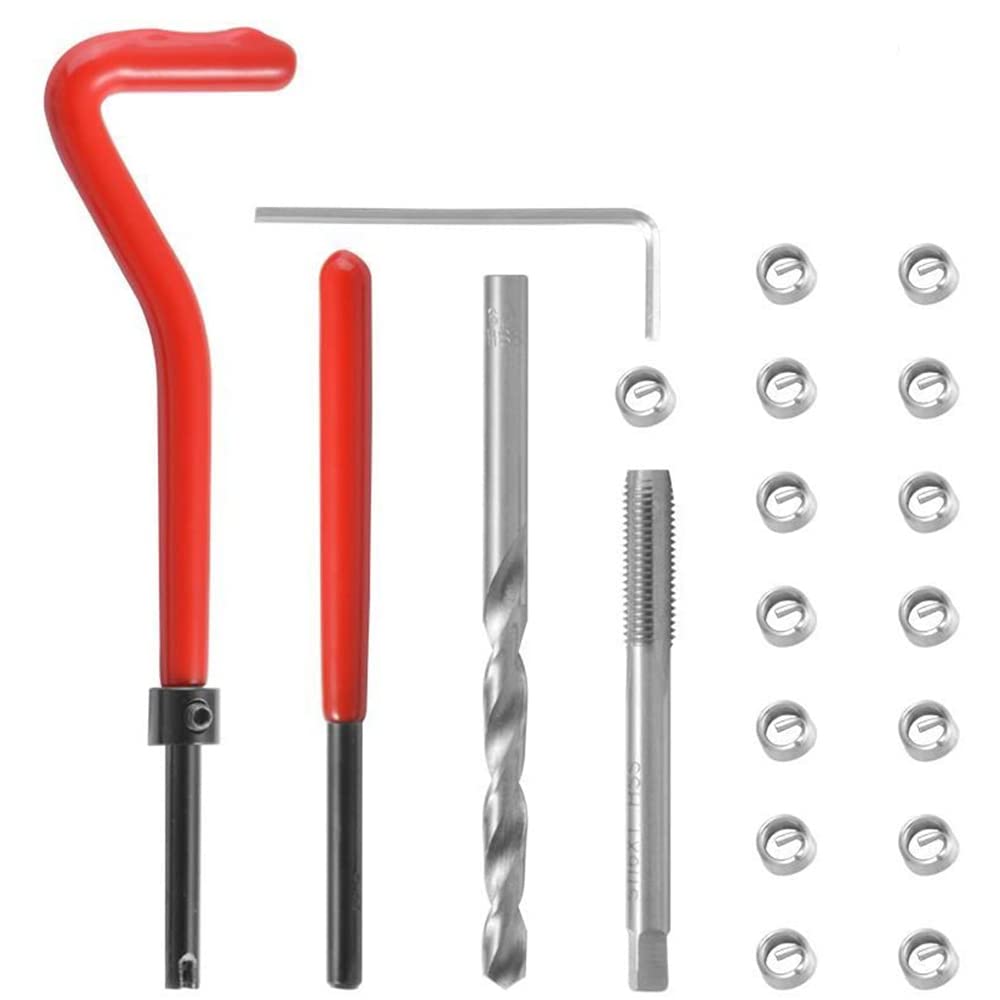 15 pezzi M10 x 1,25 Kit di riparazione filo, set di riparazione elicoidale per auto, set di attrezzi manuali compatibili