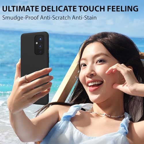 Image of LIRAMARK Liquid Silicone Soft Back Cover Case for OnePlus 9 /1+9 (Black)