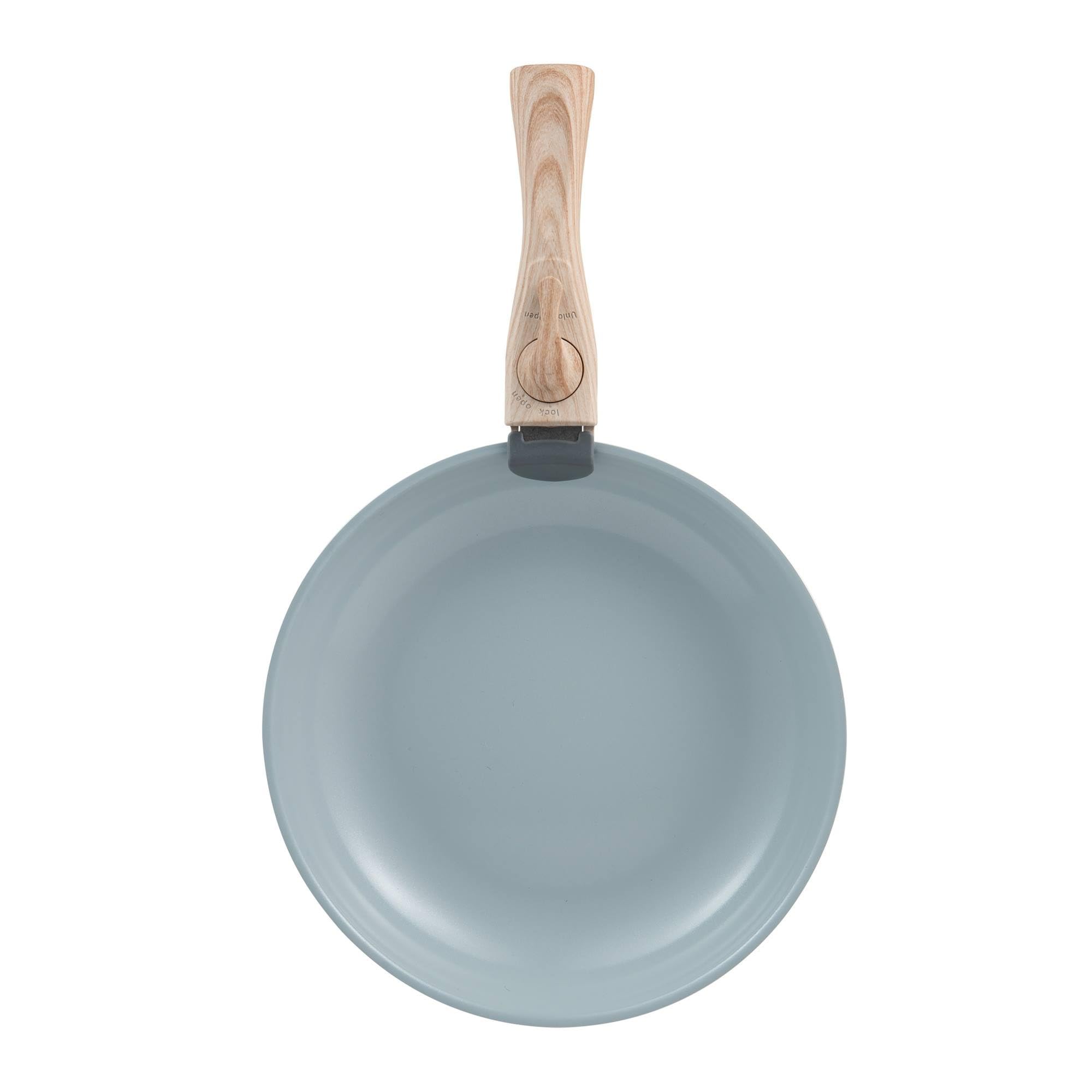 Bergner Click&Cook Juego de 3 Sartenes Ø18Ø20Ø24cm Aluminio prensado Verde con Mango extraíble+Juego de 3 moldes de horno redondos Ø12Ø18Ø22cm