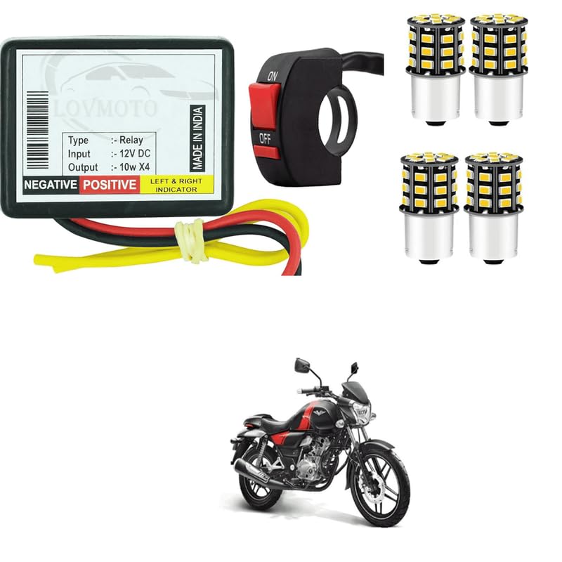 Lovmoto Universal Multimode Bike Hazard Flasher, 4pcs Indicator light 16 Patterns Flasher Relay for LED/Bulb Indicators Highway Flasher with control switch Comfortable With Vik-ranta 150