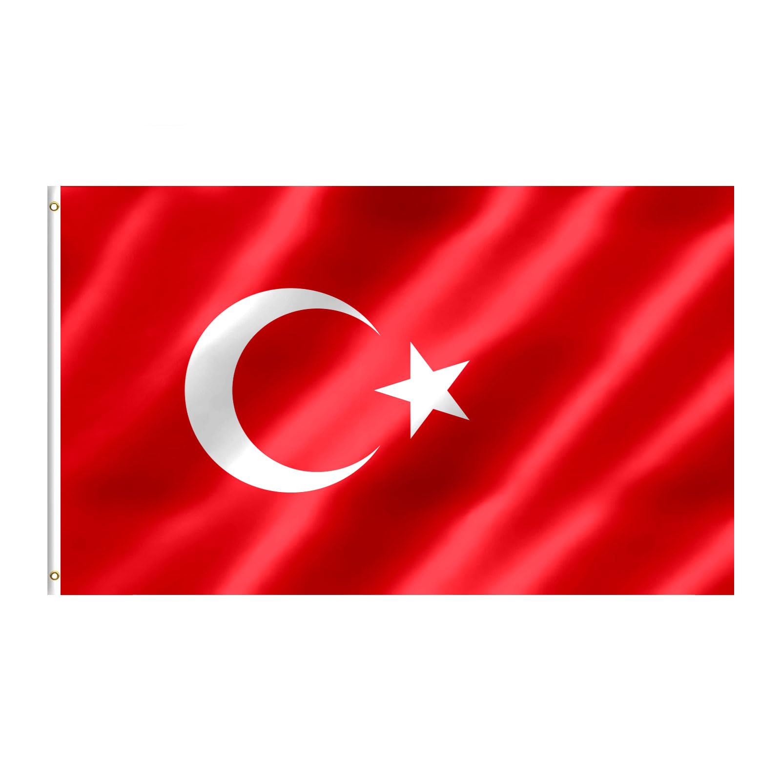 Turkey Flag 3x5 FT Turkish Flag With Brass Grommets Fade Proof For Outdoor Decor(Turkey), Türkiye Flag