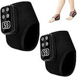 2PC Foot Triple Method Massager, Foot Massager Neuropathy Pain Relief for Feet, 3 in 1 Foot Massagers with 5 Speed & 5 Temperature for Ankle Relaxation for Home/Office/Travel, Black