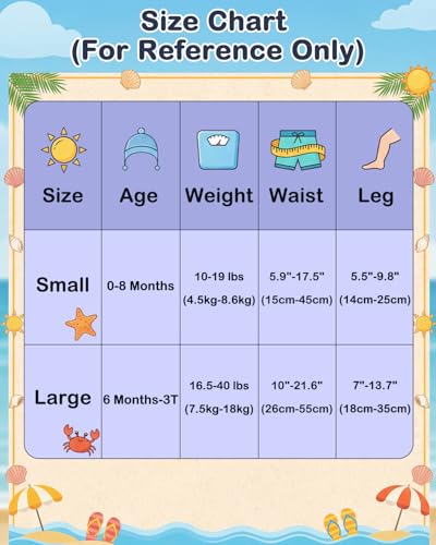 Image of Babygoal Swim Diapers 3 Pack for 8 Months-3 Years Infant and Toddler, Reusable Adjustable Washable for Baby Swimming Lessons-Fish & Shark