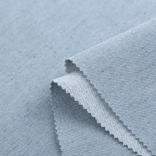 Tissu denim lavé qui ne se déforme pas en coton bleu clair pour coudre robe et artisanat