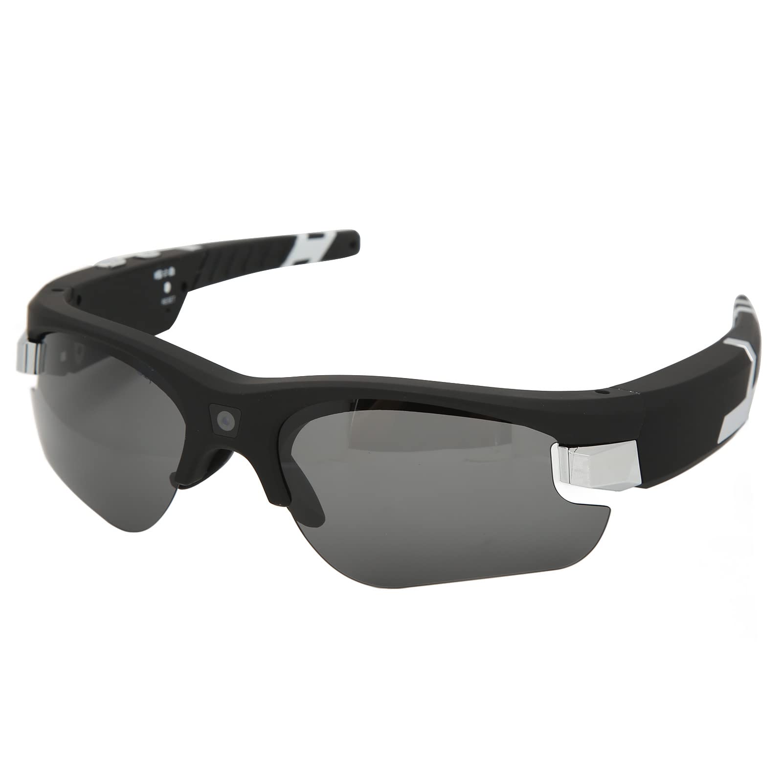 Goshyda Lunettes de Vidéo, 1080P HD Outdoor Sports Action Camera Mini USB Interface Lunettes Intelligentes pour la Conduite à Vélo avec 4 Paires D'objectifs