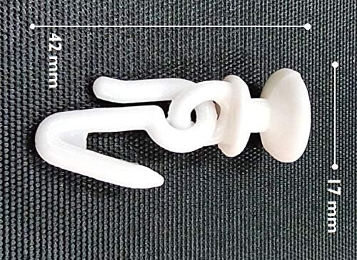 FAPBADRI Plastic Runner / Slider for C Channel / Curtain Track with Plastic Hooks - 50 Pieces 2