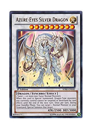 Amazon.co.jp: 遊戯王 英語版 SDBE-EN040 Azure-Eyes Silver Dragon 蒼 