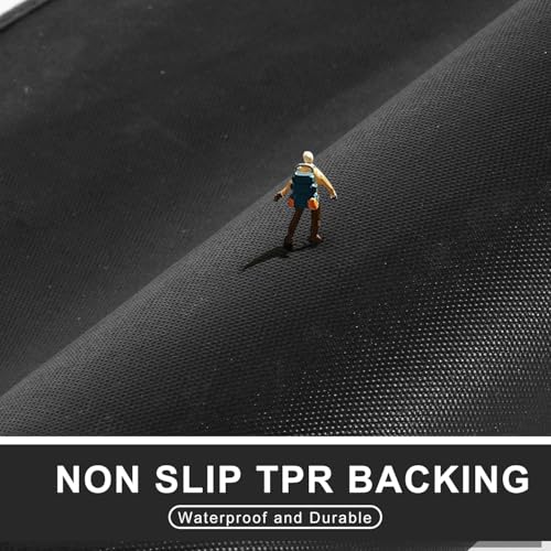 Mibao Türmatte Inenn 50 x 80 cm, Schmutzfangmatte für den Eingang und Hintertür, rutschfeste Fußmatten, maschinenwaschbar, weicher Haustierteppich für schlammige Schuhe und Pfoten, Grau