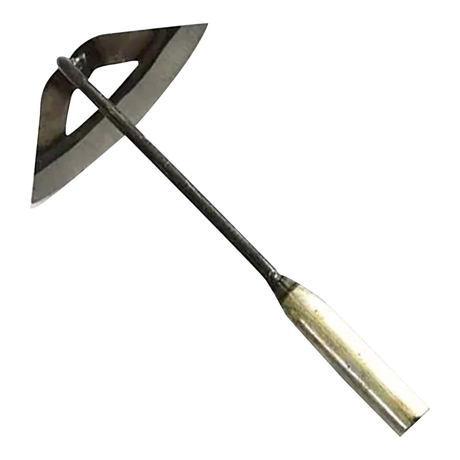 Hoe Garden Tool, 11.8 Inch Heavy Duty Gardening Tool, All-Steel Hardened Hollow Hoe, Sharp Durable Gardening Gifts for Traditional Steel Quenching Forging Process (Black)