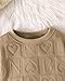 Jecson Toddler Baby Girl Clothes: Soft Warm Outfits Set Quilted Heart Pullover Sweatshirt & Jogger Pants Cute Fall Winter Home Out 12-18 Months Beige
