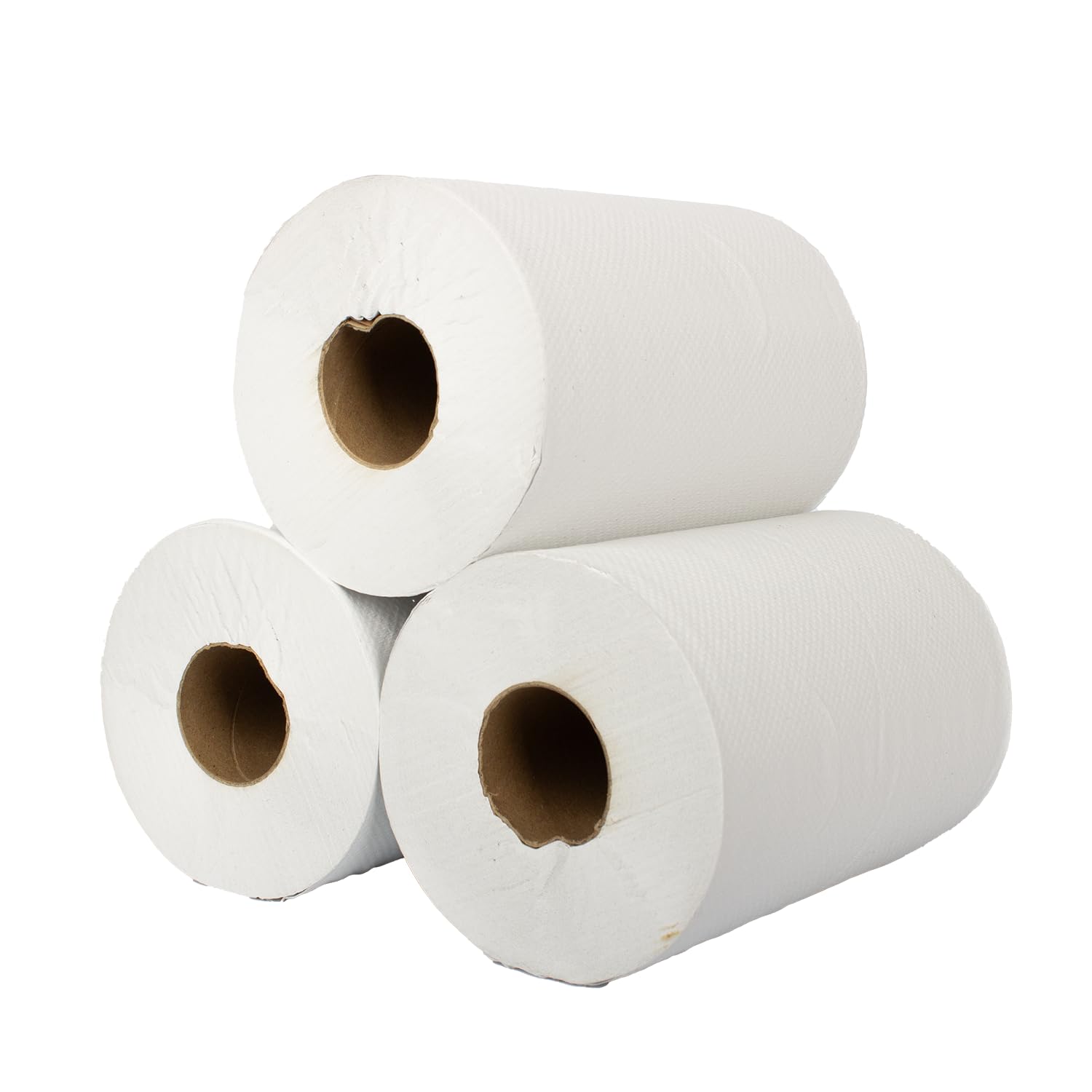 Lollicup JS-RTW350 Karat Junior - Rollo de toalla de papel (12 rollos/350 m por rollo), color blanco