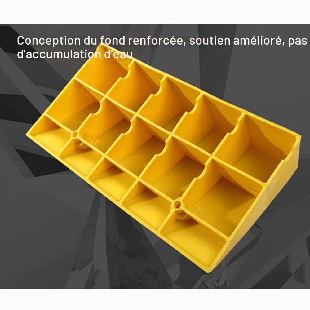 Rampe En Caoutchouc De Trottoir, Rampe De Seuil Pour Marche Hauteur 5-13 Cm, Noir, 50*27*13cm