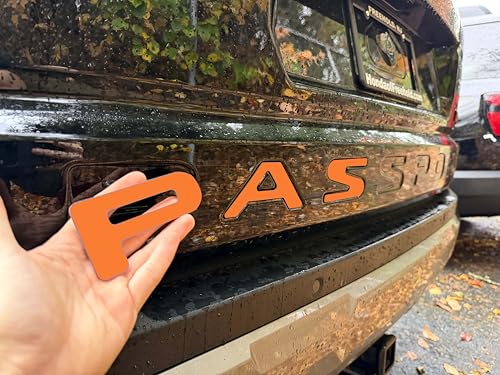 Image of Rear Inserts Tailgate Letters Compatible with 2025 2026 Passport Models, 3D Raised & Strong Adhesive Abs Plastic Rear Emblems Decals Letters, NOT Thin Decals- Orange