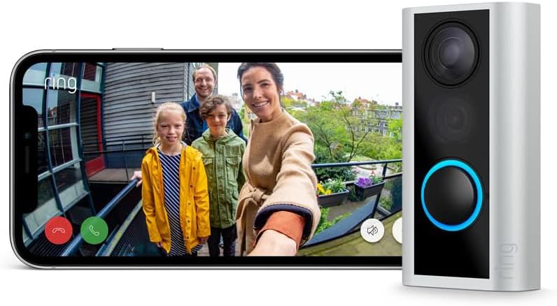 Ring Peephole Camera (Door View Cam) | 34–55mm door thickness (Recommended version) | Wireless Doorbell Security Camera with 1080p HD video, Wifi | 30-day free trial of Ring Subscription Plan