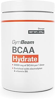 GymBeam Amminoacidi Ramificati BCAA 4:1:1 Hydrate - Complesso Funzionale con Elettroliti, Vitamina B6, Polvere di Acqua di Cocco, Supporta l'Equilibrio Elettrolitico (Orange)