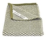 Solwang Danish Cotton 100% Certified Organic Cotton Guest Hand Towels Made in India (Nature/Olive)