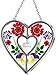 I Love You Suncatchers Saint Valentine`s Day Love Heart Love Suncatchers with Pressed Flower Heart - Heart Suncatcher - Love Gifts Gift for Love's Day
