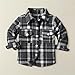 Toddler Boys Kids Plaid Long Jacket Coat Lapel Button Down Roll Up Tops Dress Flannel Shirts for Boy (J, 18-24 Months)