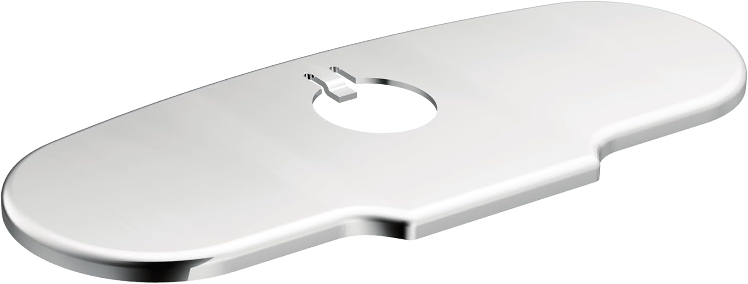 Chrome Anti-Rotation Deck Plate for Single Mount Faucet