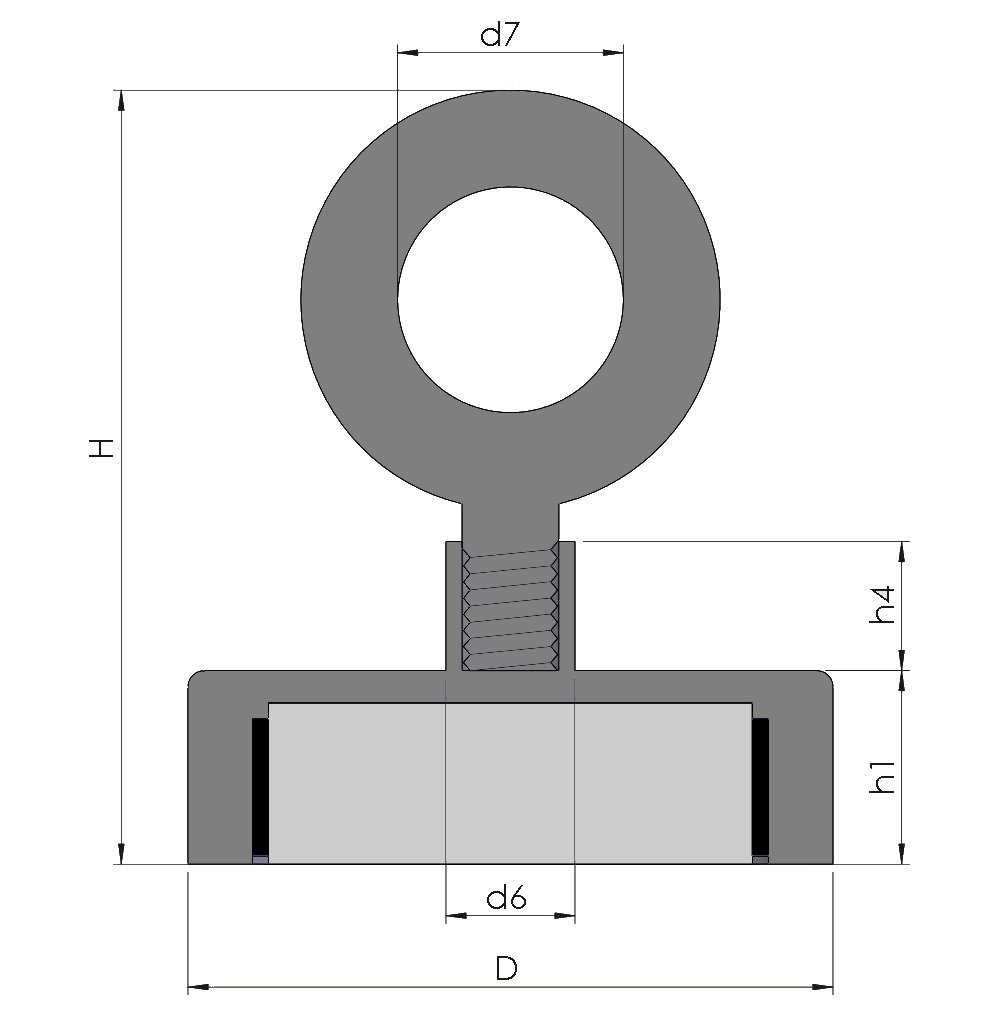 Magnetastico®, Silver - Metallic (Zinc-plated - Zn), 36 mm - Image 4
