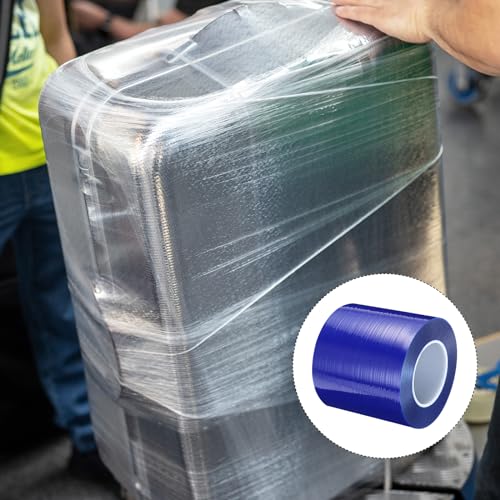 Image of MECCANIXITY Removable Protective Film Tape, 4 7 /10 Inch x 656 Ft Surface Protective Scratch Film Tape Roll for Furniture, Electrical Appliances, Blue