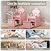 LOUVIXA Pedicure Station for Nail Tech, Reclining Pedicure Chair with Massage Foot Bath, No Plumbing Pedicure Station Unit (Pink)
