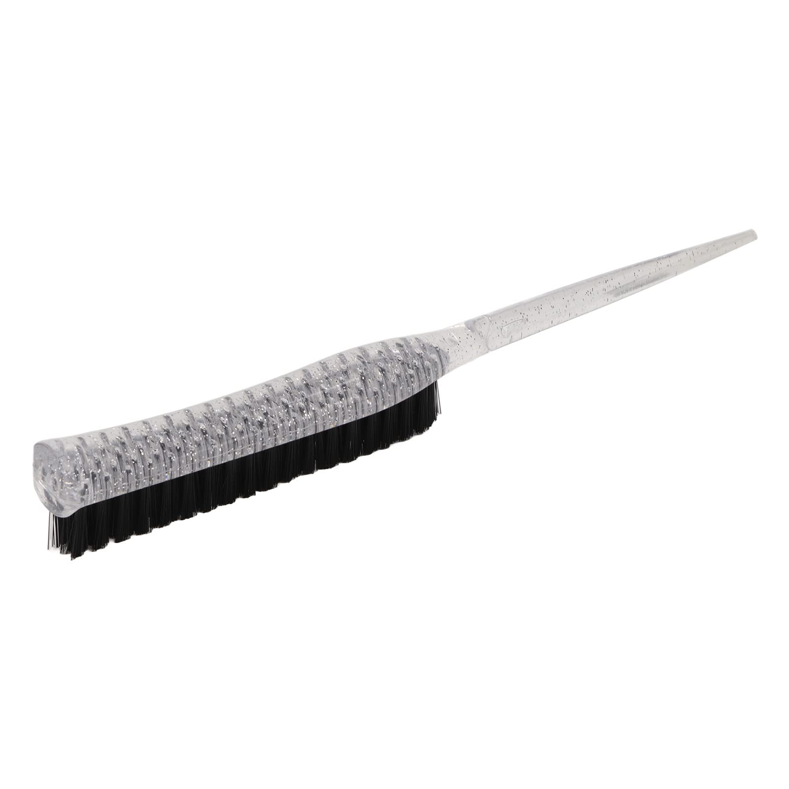 Rat Tail Teasing Brush, Portable Add Volume Styling Tool Hair Teasing Brush Safe Nylon for Home for Men Women (Silver)