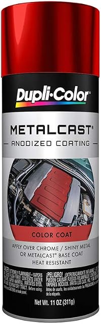 Dupli-Color MC200 Metalcast Automotive Spray Paint - Red Anodized Coating - 11 oz Aerosol Can