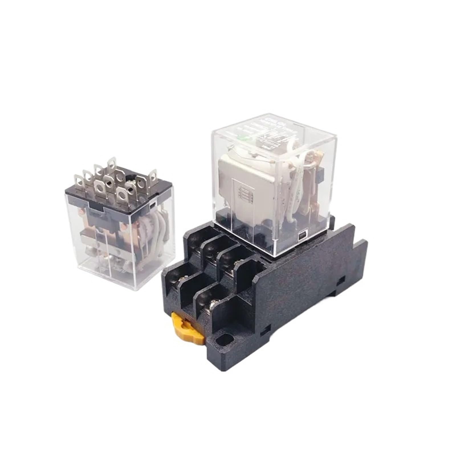 1 relé intermedio electromagnético general de bobina pequeña con base de zócalo LY3NJ HH63P CA 220 V 12/24 V 10 A 250 V contacto plateado(AC220V)