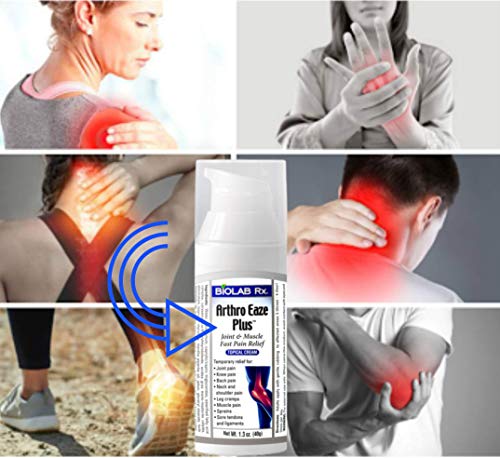 Arthro Eaze Plus - Arthritis Pain Relief Cream for Hand, Knee, Foot, Back, Neck and Wrist Joints Pain– Fast-Acting, Non-Greasy- for Arthritis, Tendinitis.
