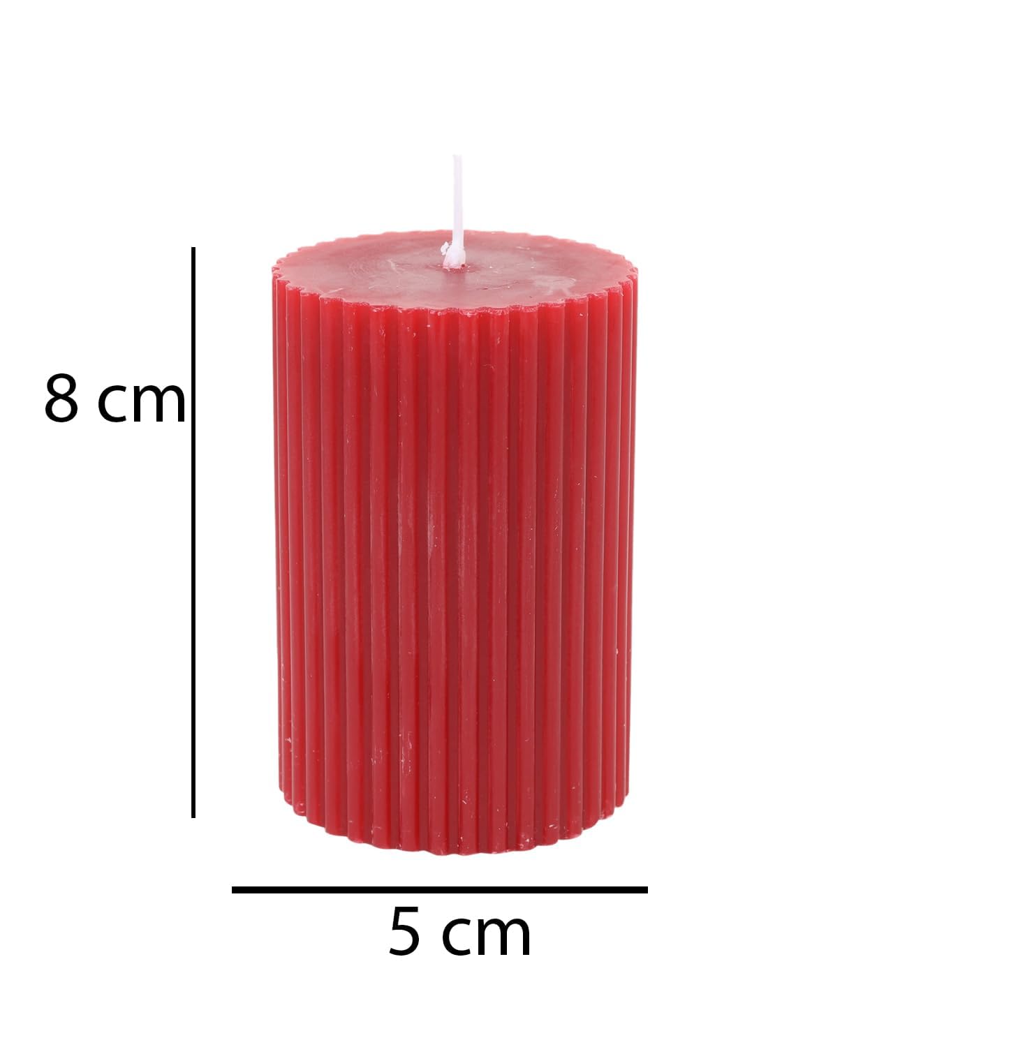 LABZIO Pack of 6 Red Hand-Poured Unscented Pillar Candles | Dripless Long-Lasting Burn up to 72 Hours | Valentine’s Day Romantic Decor for Home, Dinner, Wedding & Holiday Ambiance 2