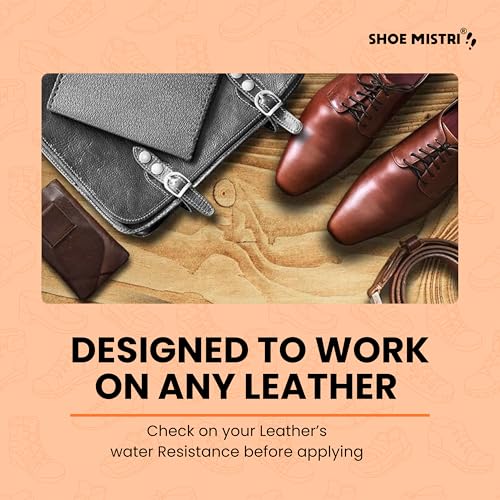 Image of Shoe mistri Mink Oil Leather Conditioner - 100g Waterproofing & Conditioning Balm for Shoes, Bags, Jackets & Accessories - Restores Shine, Prevents Cracks, Removes Mold, Repairs Scratches & Fading