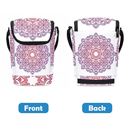Bolsa de almuerzo ligera lavable de mandala con forro isotérmico 5