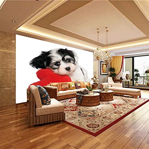 Toile auto-adhésif 3D effet chiot poster mural de qualité - 6