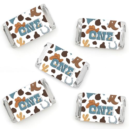 My First Rodeo - 1st Birthday Mini Candy Bar Wrapper Stickers - 40pc
