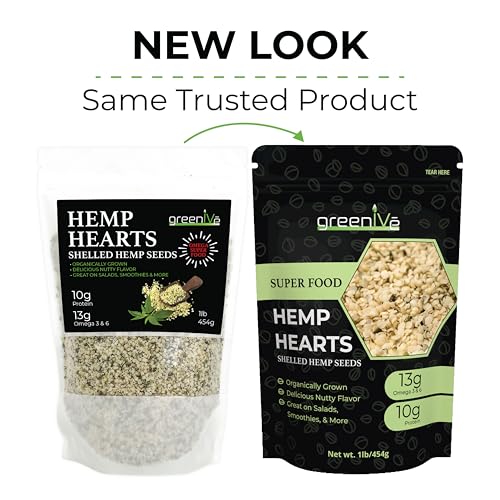 GreenIVe Organically Grown Hemp Hearts Hulled Hemp Plant Based Protein Packed Vegan Omegas (3 Pound) - Thumbnail 3