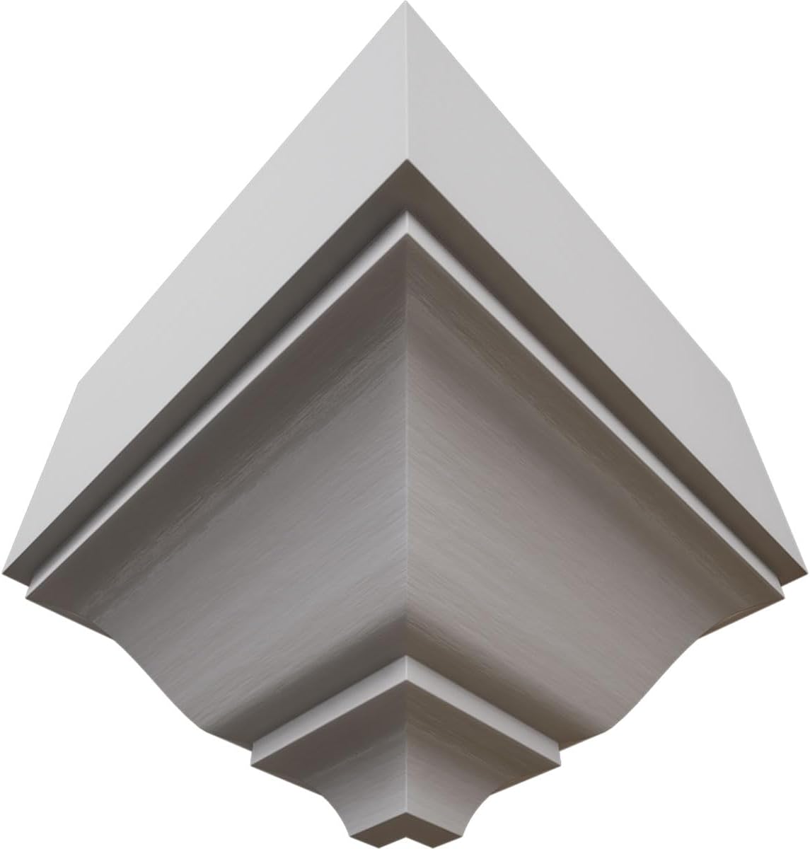 2 3/4"P x 5 5/8"H x 5 1/2"W Americraft Solid Paint Grade Wood Outside Crown Moulding Block for Profiles up to 3"H x 2 3/4"P, Primed Pine