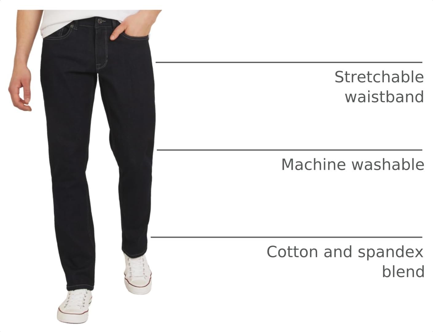Quiksilver Men's 5 Pocket Straight Fit Stretch Waist Denim Jeans image 4