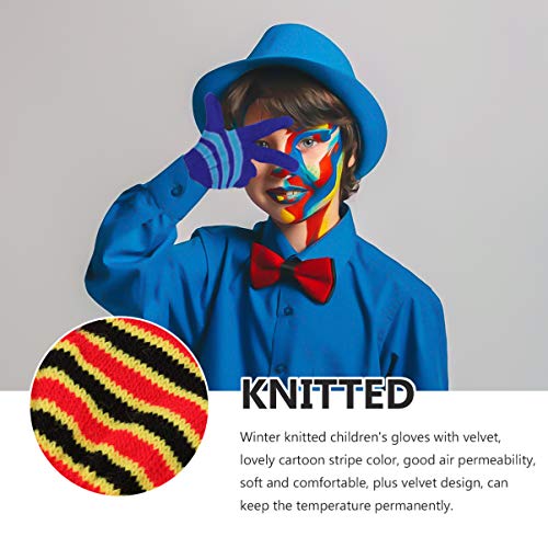 Foto von BESPORTBLE 6 Paar Kinderhandschuhe Volle Finger Strickhandschuhe Warmer Handschuh für Jungen Und Mädchen